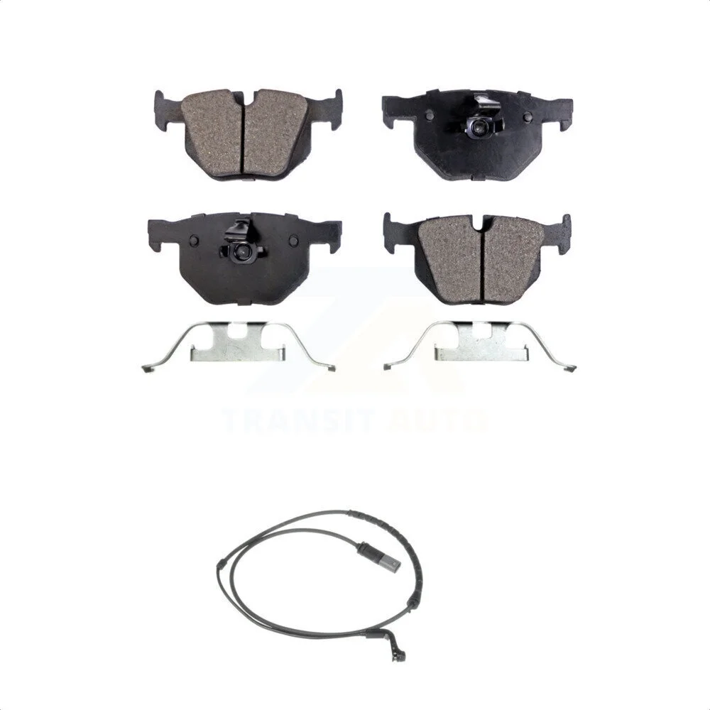 Transit Auto - Rear Ceramic Disc Brake Pads And Wear Sensors Kit For BMW X5 X6 KTW-101225