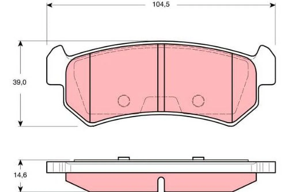 TRW TPC1036 Premium Ceramic Rear Disc Brake Pad Set Fits select: 2004-2006 SUZUKI FORENZA, 2005-2006 SUZUKI RENO