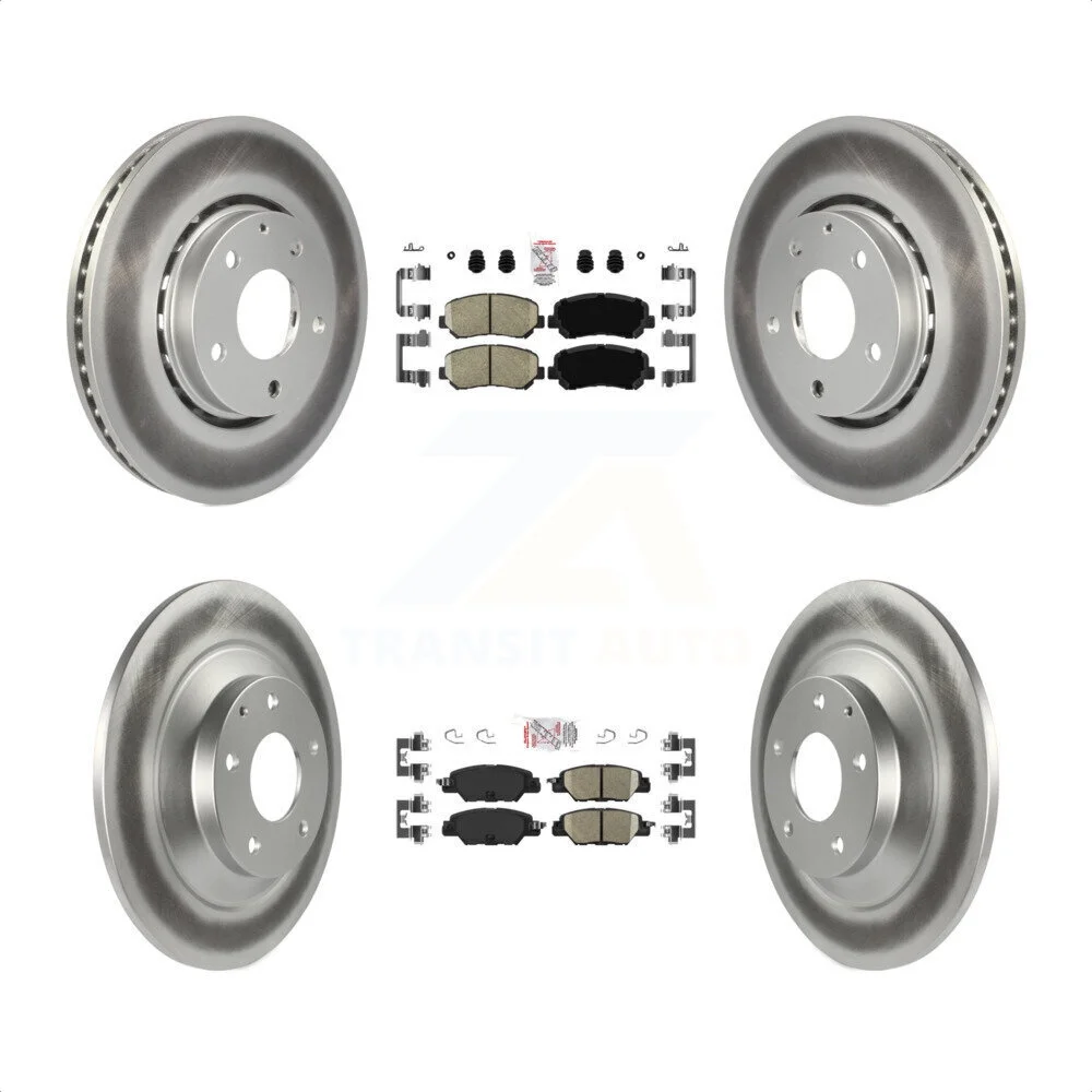 Transit Auto - Front Rear Ceramic Pads And Coated Disc Brake Rotors Kit For Mazda CX-5 KGA-102669