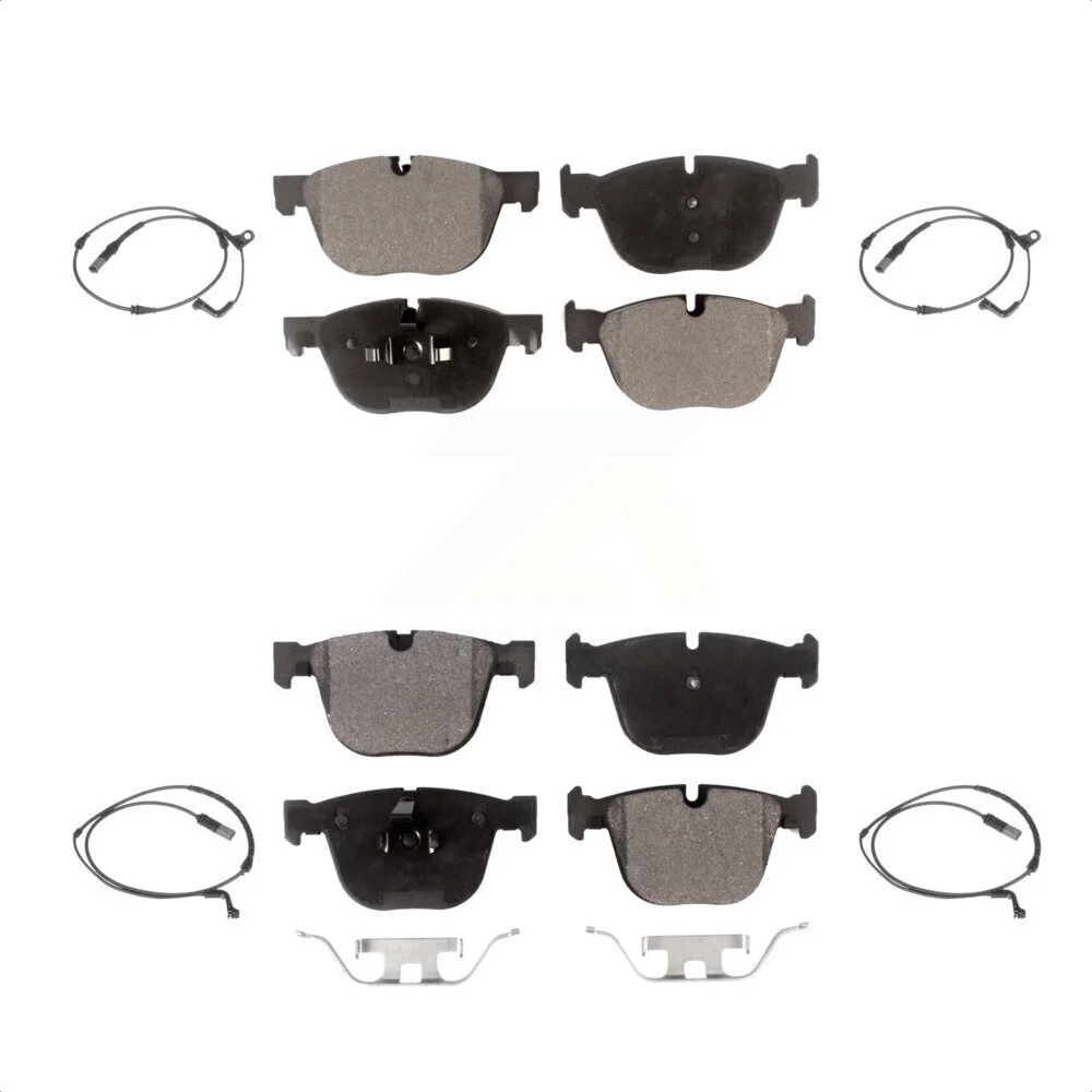 Transit Auto - Front Rear Ceramic Disc Brake Pads And Wear Sensors Kit For BMW X5 X6 KTW-100541
