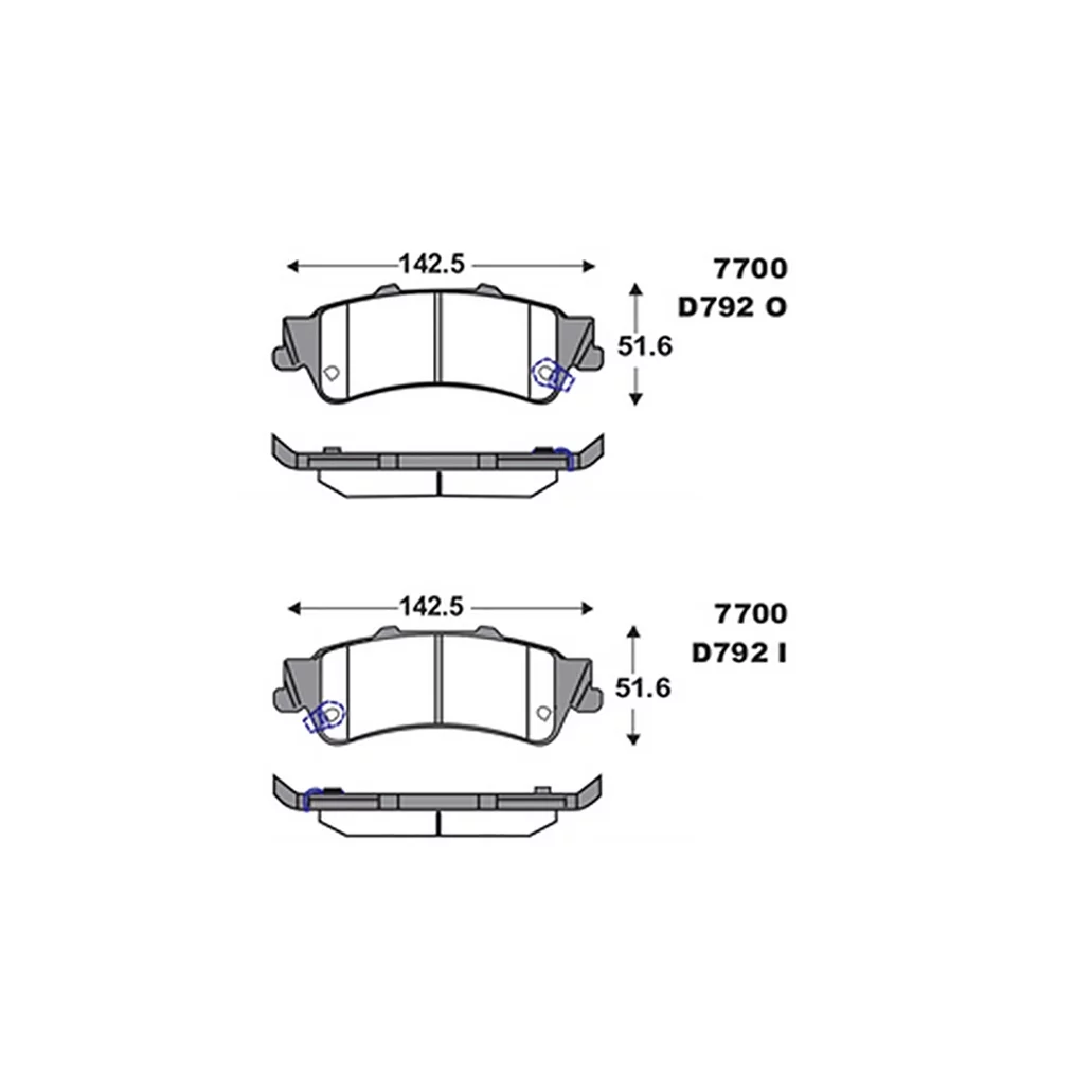 AAL Premium Ceramic Rear BRAKE PADS For 2003 2004 CHEVROLET SILVERADO 1500 (Complete set 4 pieces)
