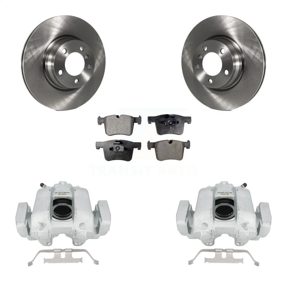 Transit Auto Front Disc Brake Caliper Rotors And Ceramic Pads Kit For 2016-2018 BMW 330e KC8-100512T