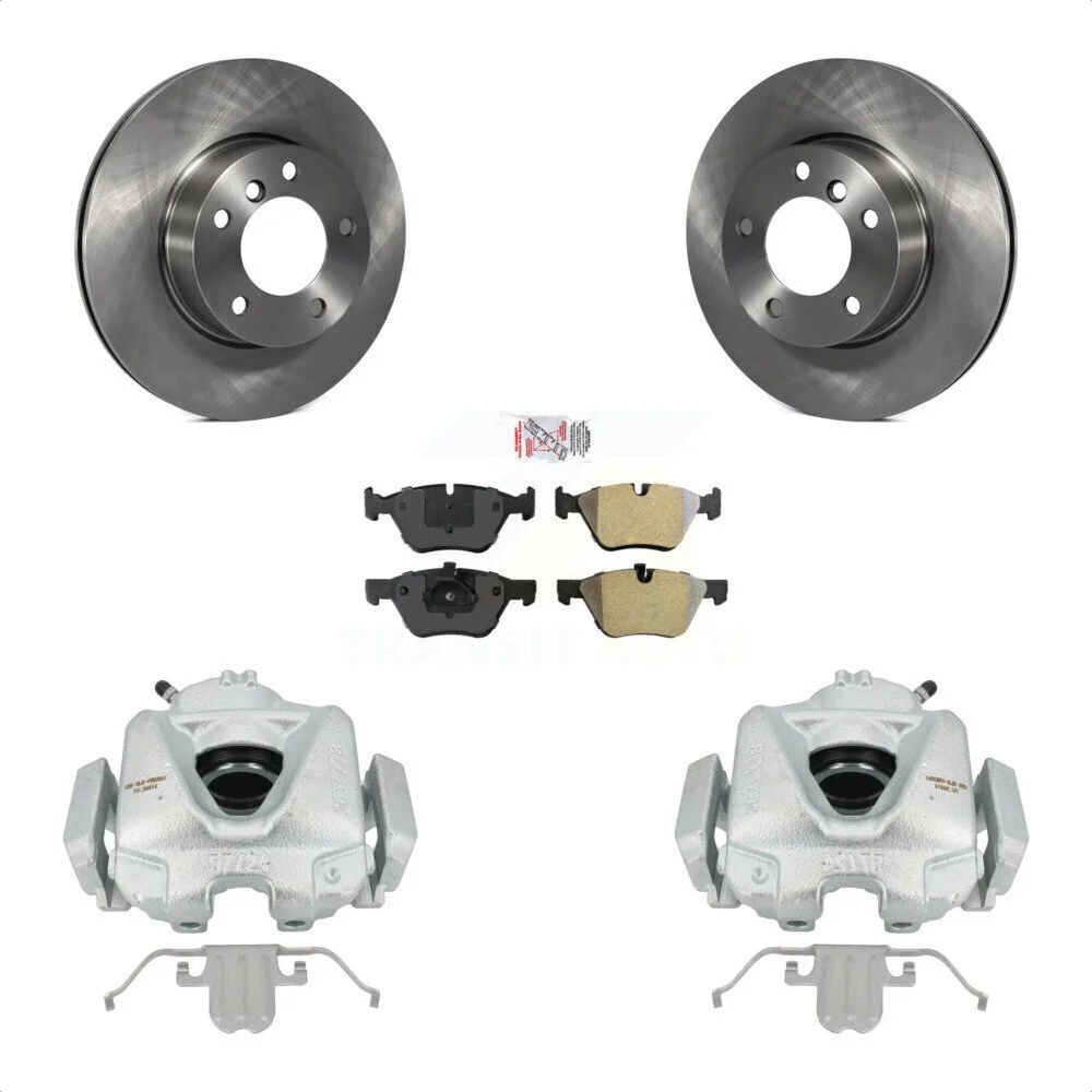Transit Auto Front Disc Brake Caliper Rotors And Semi-Metallic Pads Kit For BMW 328i 323i KC8-100640N