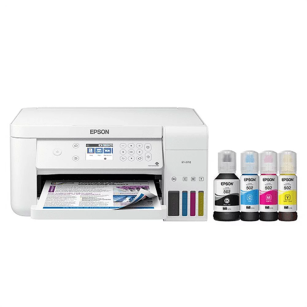 Restored Epson ET3710 EcoTank ET3710 Wireless Color AllinOne CartridgeFree Supertank Printer with Scanner (Refurbished)