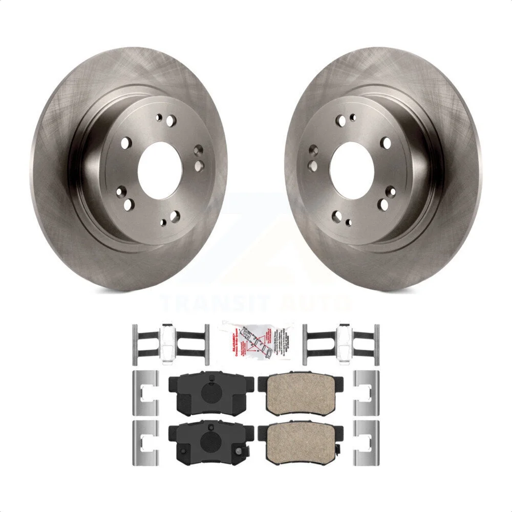 Transit Auto - Rear Disc Brake Rotors And Ceramic Pads Kit For Honda Accord Acura ILX K8A-100550