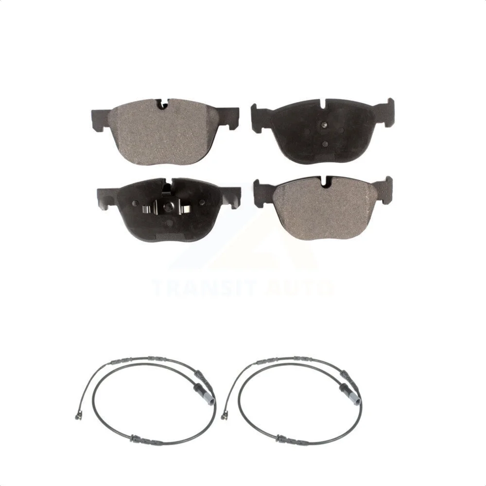 Transit Auto - Front Semi-Metallic Disc Brake Pads And Wear Sensors Kit For 2017 BMW X4 M40i KPW-100952