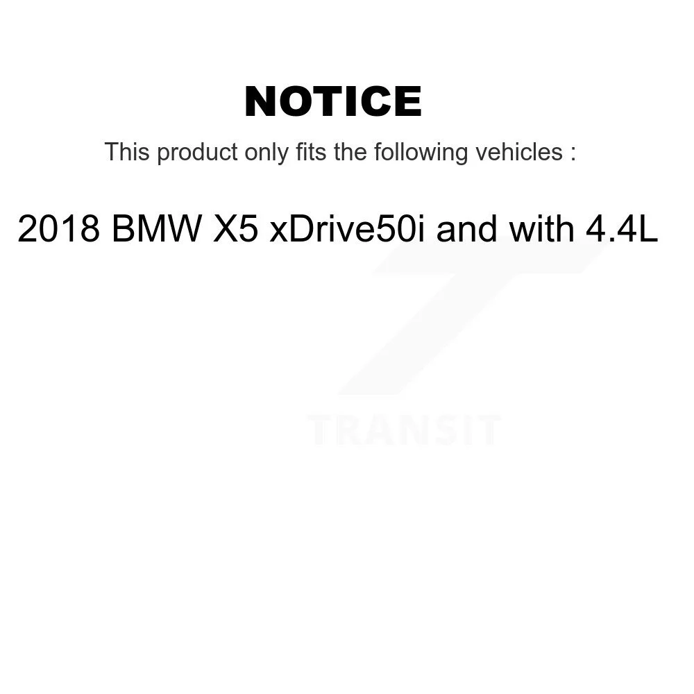 Transit Auto - Rear Ceramic Disc Brake Pads And Wear Sensors Kit For 2018 BMW X5 xDrive50i with 4.4L KCW-100890
