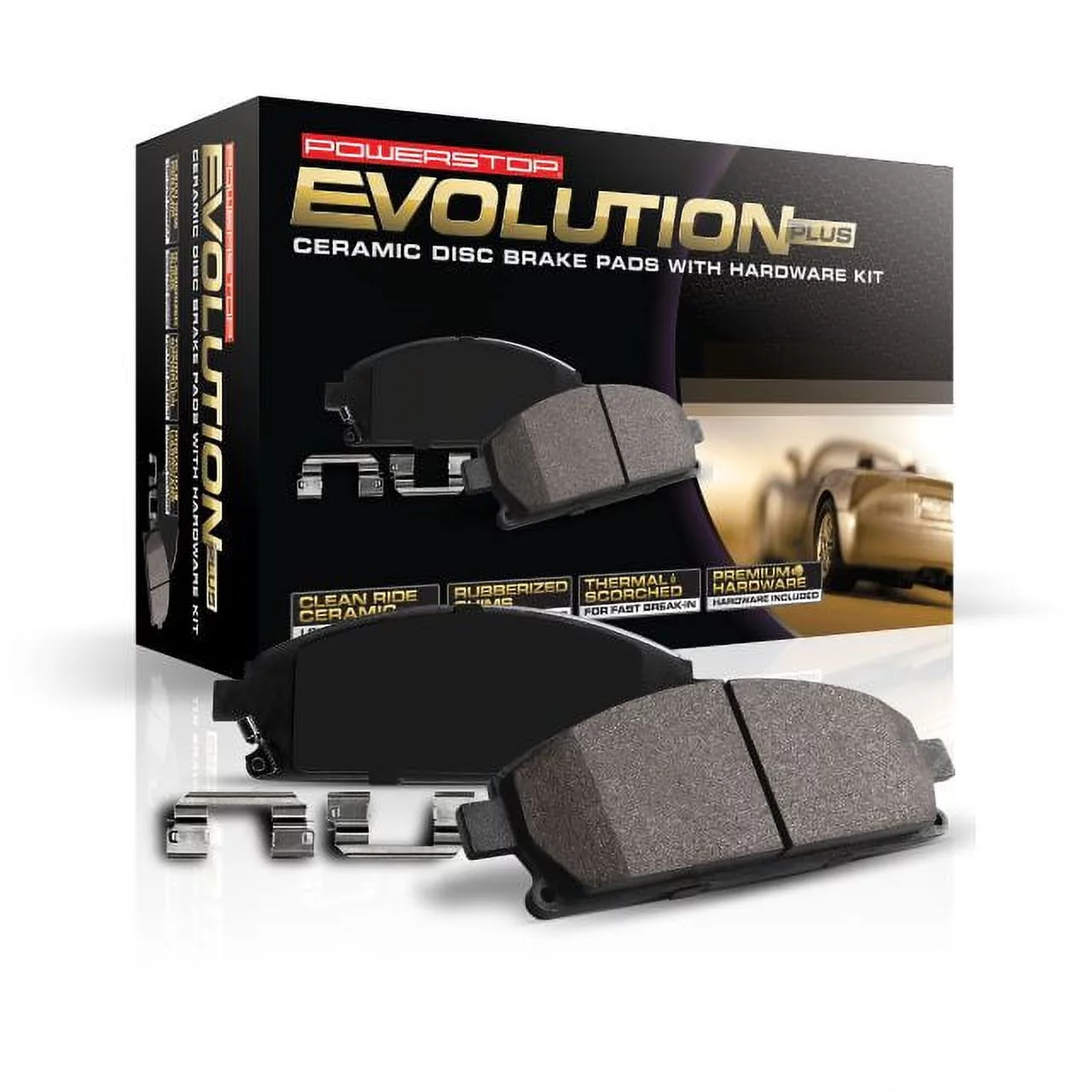 Power Stop Front Z17 Evolution Ceramic Brake Pads with Hardware 17-2155