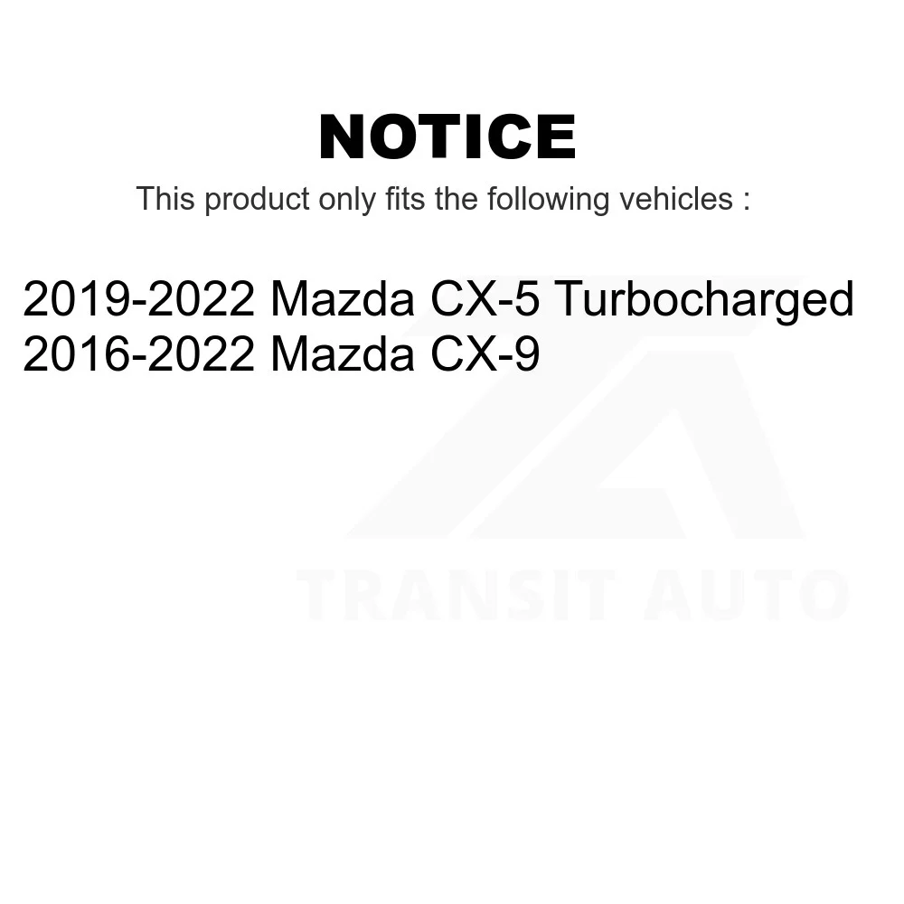 Transit Auto - Front Disc Brake Rotors And Ceramic Pads Kit For Mazda CX-5 CX-9 K8A-104494