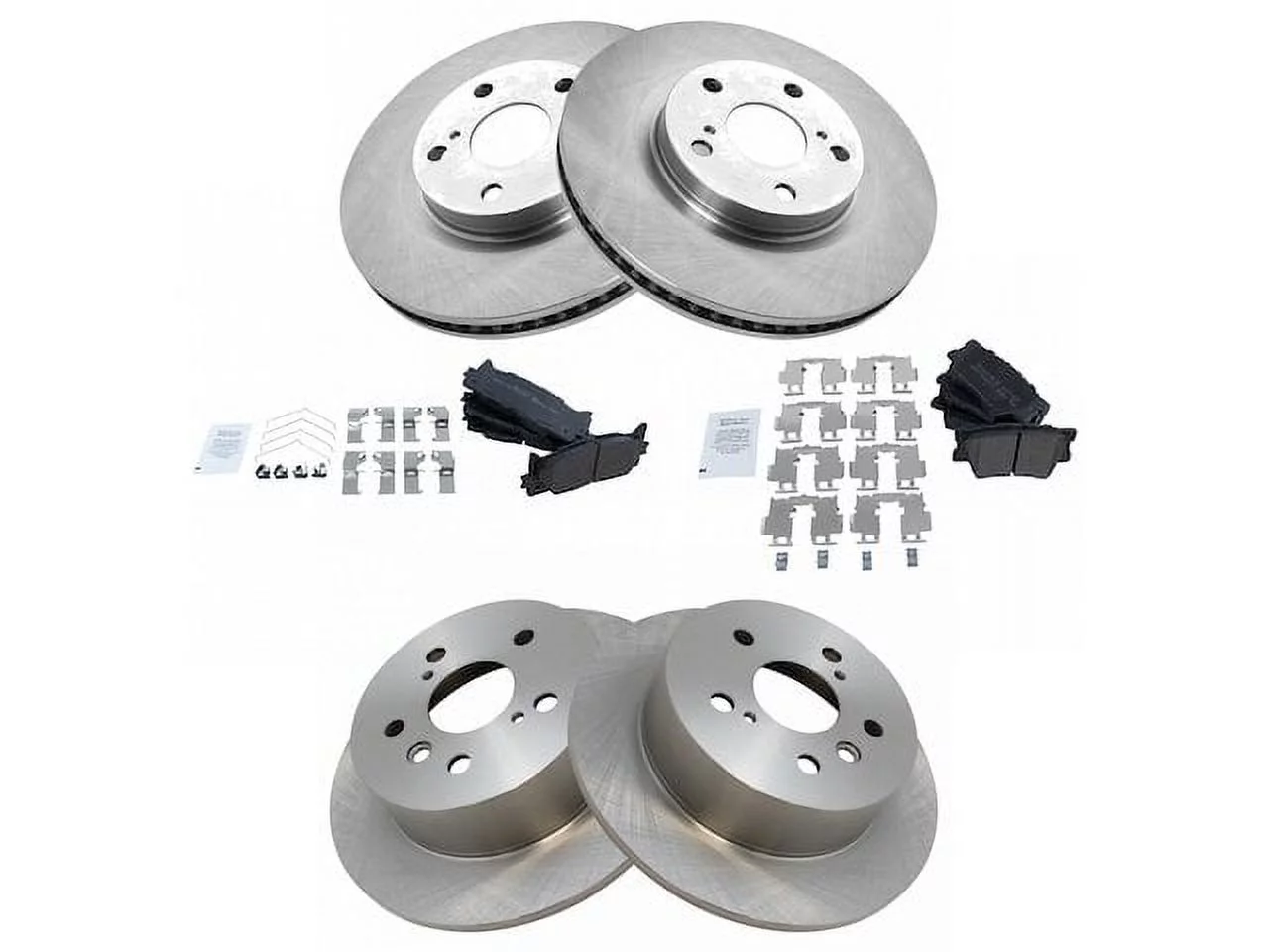 Front and Rear Brake Pad and Rotor Kit - Compatible with 2012 - 2017 Toyota Camry 2013 2014 2015 2016