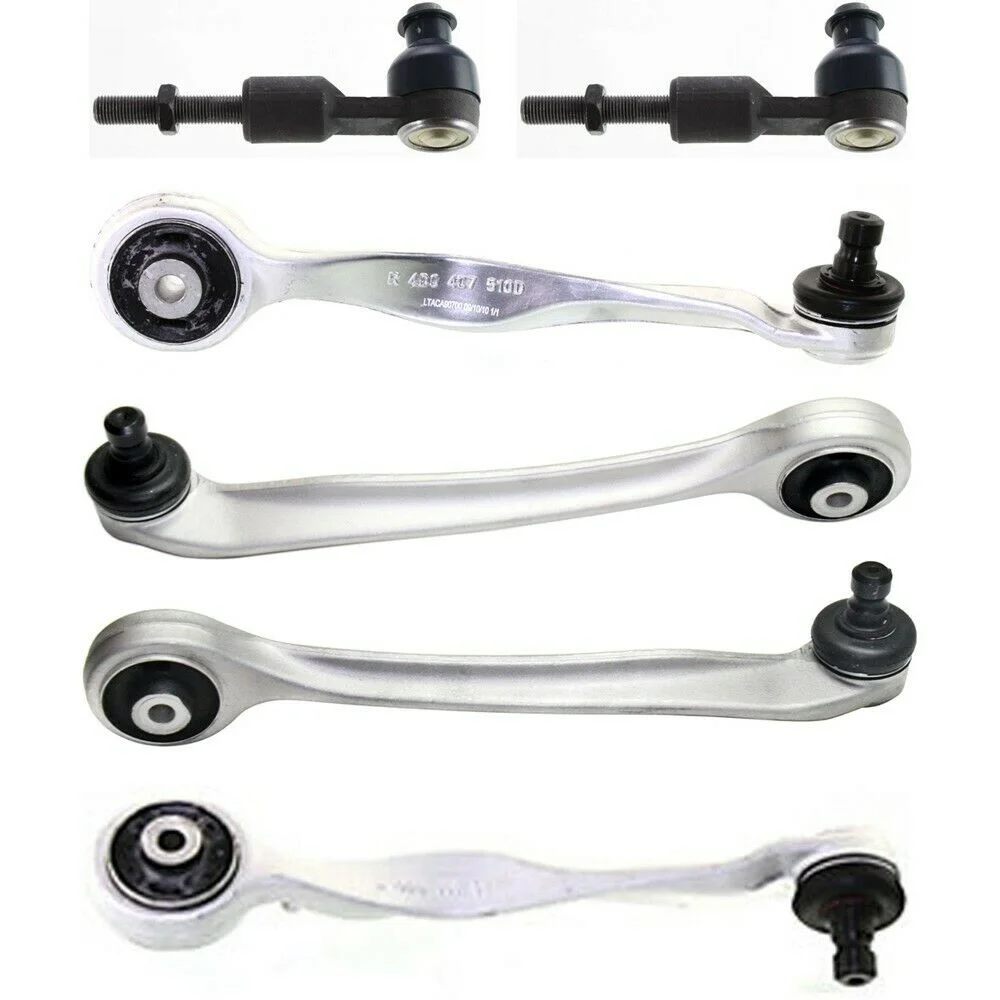 Teledu 6pc Front Upper Frontward Rearward Control Arm Outer Tie Rod End Kit For Audi VW