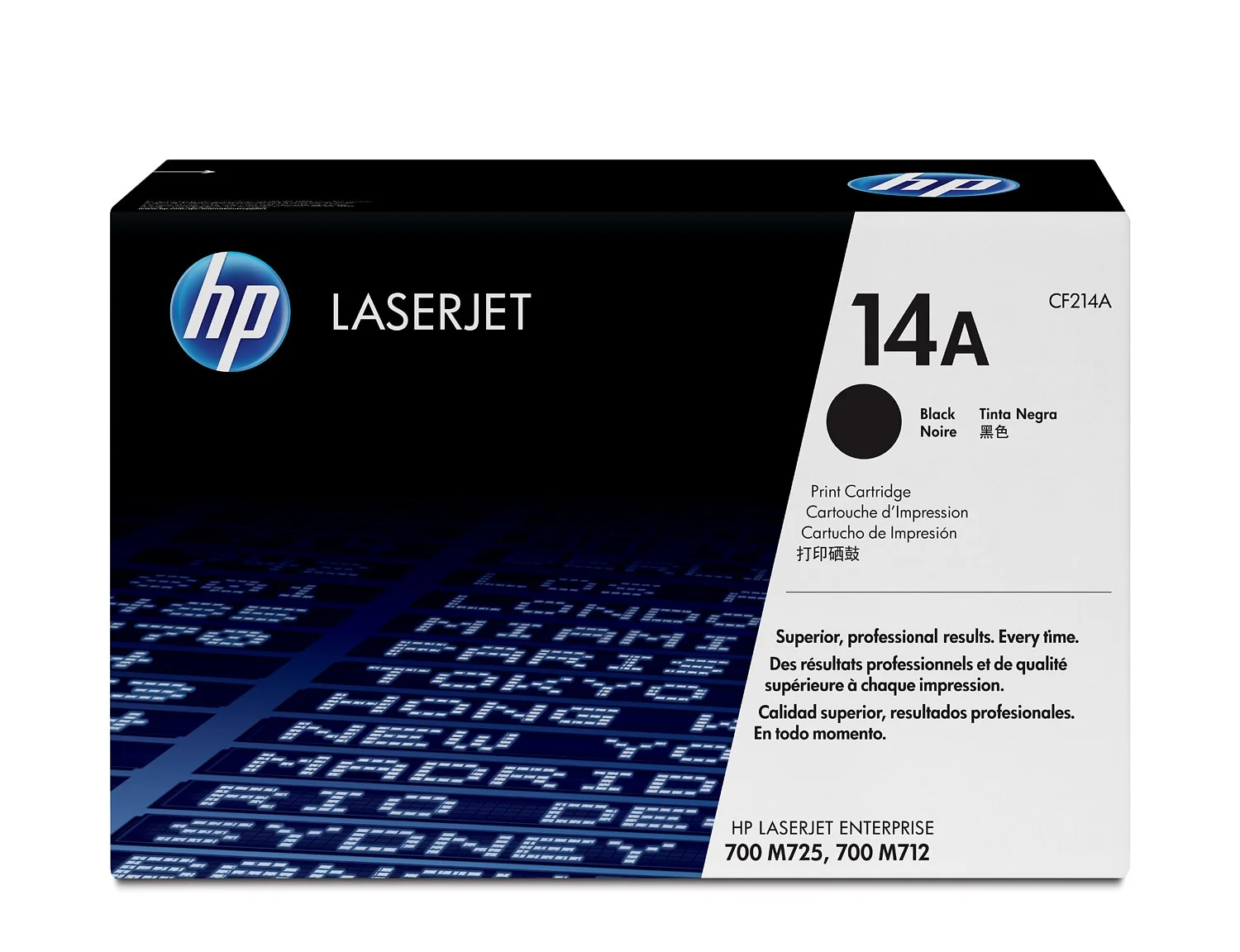 HP 14A Black Original LaserJet Toner Cartridge, ~10,000 pages, CF214A
