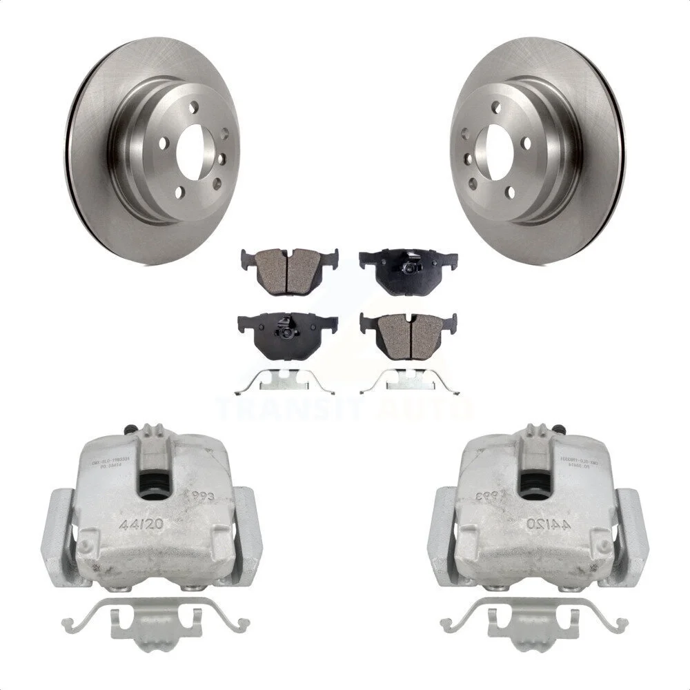 Transit Auto Rear Disc Brake Caliper Rotors And Ceramic Pads Kit For BMW X5 X6 KC8-100296T