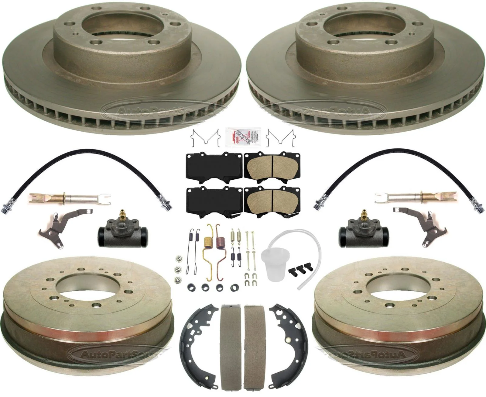 Off Road Rotors Pads Hardware Brake Drums For Toyota Tacoma 4x4 6 Lug 2005-2022