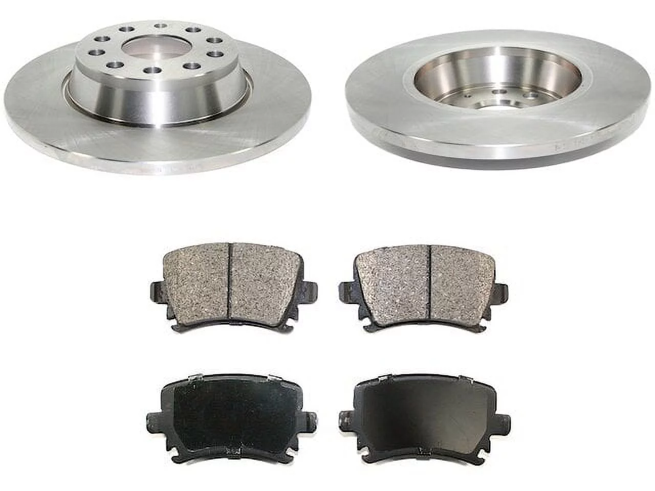 Rear Brake Pad and Rotor Kit - Compatible with 2009 - 2017 Volkswagen Tiguan 2010 2011 2012 2013 2014 2015 2016