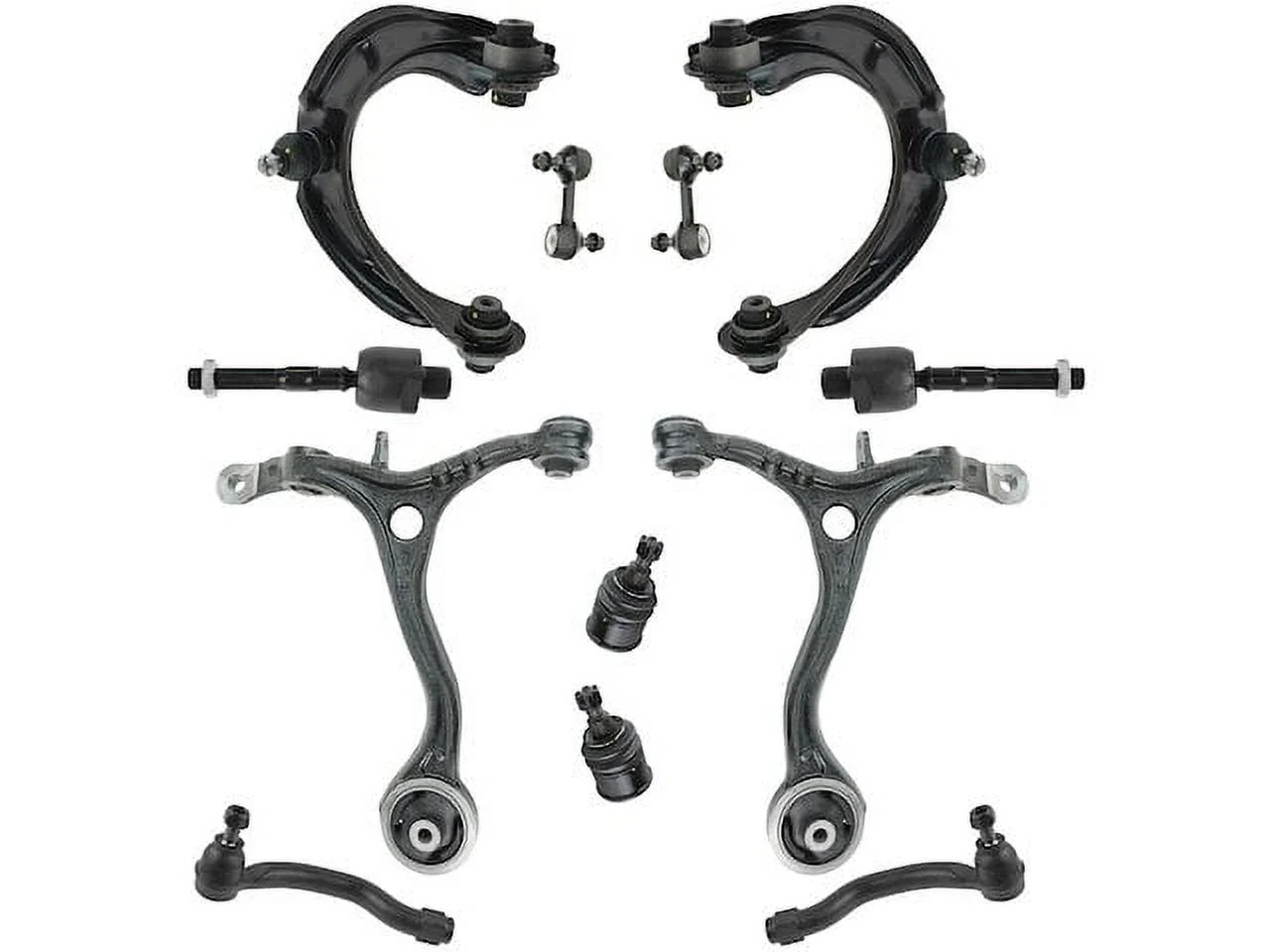 Front Control Arm Ball Joint Tie Rod End Kit 12 Piece - Compatible with 2008 - 2012 Honda Accord 2009 2010 2011