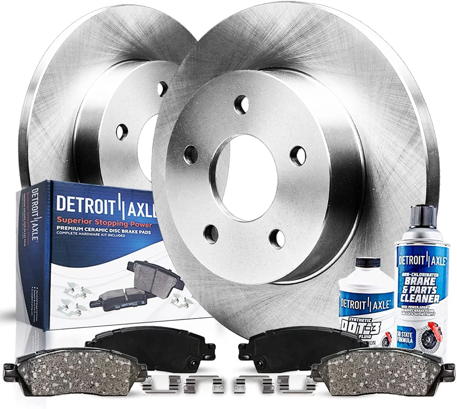 Detroit Axle - 290mm Rear Brakes and Rotors Brake Pads Replacement for Dodge Grand Caravan