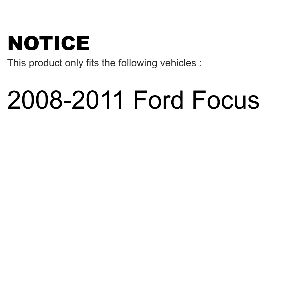 Transit Auto - Front Rear Semi-Metallic Brake Pads And Drum Shoes Kit For 2008-2011 Ford Focus KFN-100028