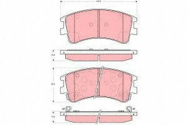 TRW TPC0957 Premium Ceramic Front Disc Brake Pad Set Fits select: 2003-2005 MAZDA 6