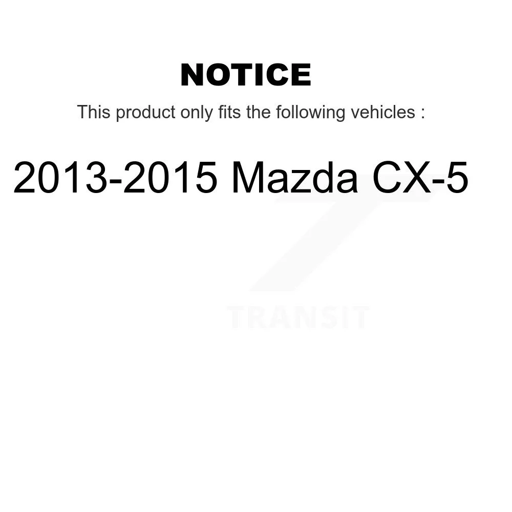 Transit Auto Front Disc Brake Caliper Rotors And Ceramic Pads Kit For 2013-2015 Mazda CX-5 KC8-100208N