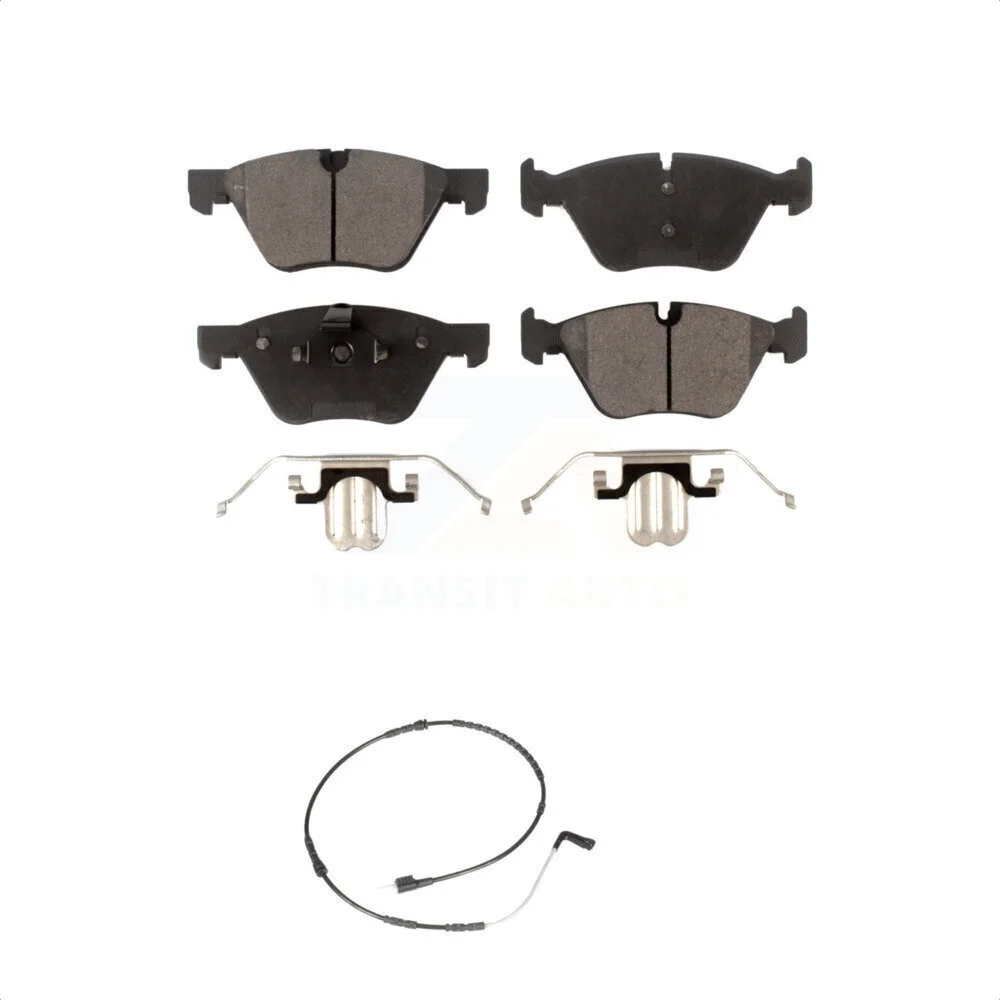 Transit Auto - Front Semi-Metallic Disc Brake Pads And Wear Sensors Kit For BMW Z4 KPW-100742