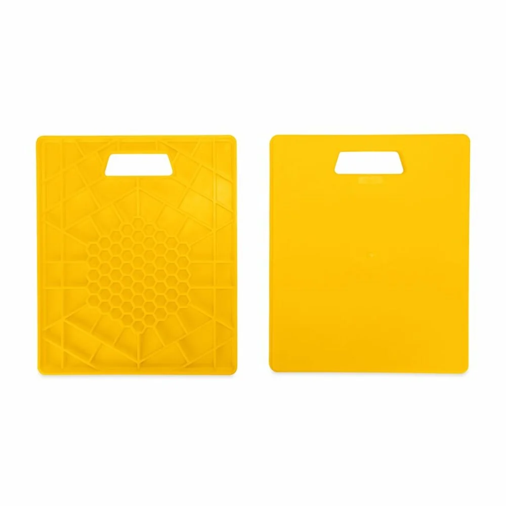 Camco RV Large Stabilizer Jack Pads - UV-Stabilized Resin, Yellow, 2-Pack (44541)