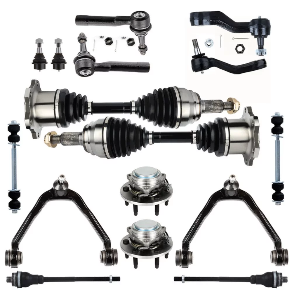 Teledu Front Control Arm Wheel Hub Bearing CV Axle Shaft For Cadillac Chevrolet GMC