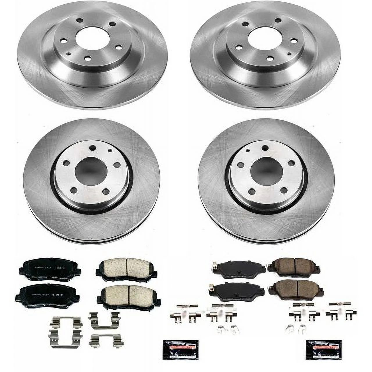 Power Stop Front and Rear Stock Replacement Brake Pad and Rotor Kit KOE7609