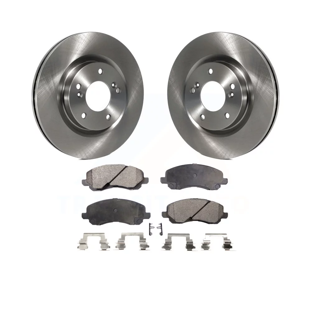 Transit Auto - Front Disc Brake Rotors And Ceramic Pads Kit For Mitsubishi Galant Eclipse K8T-100480