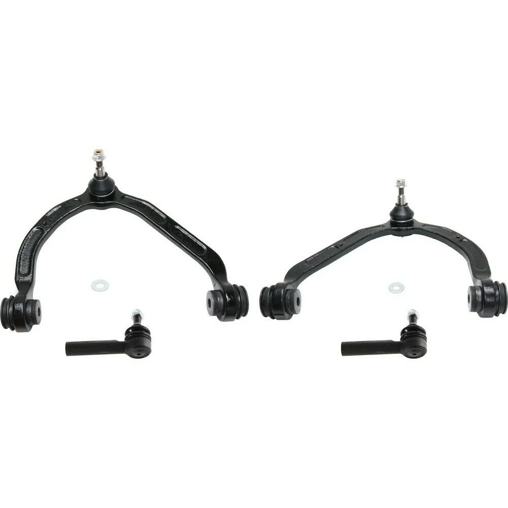 4pc Front Upper Control Arm & Outer Tie Rod End Kit For 2003-2014 Express Savana
