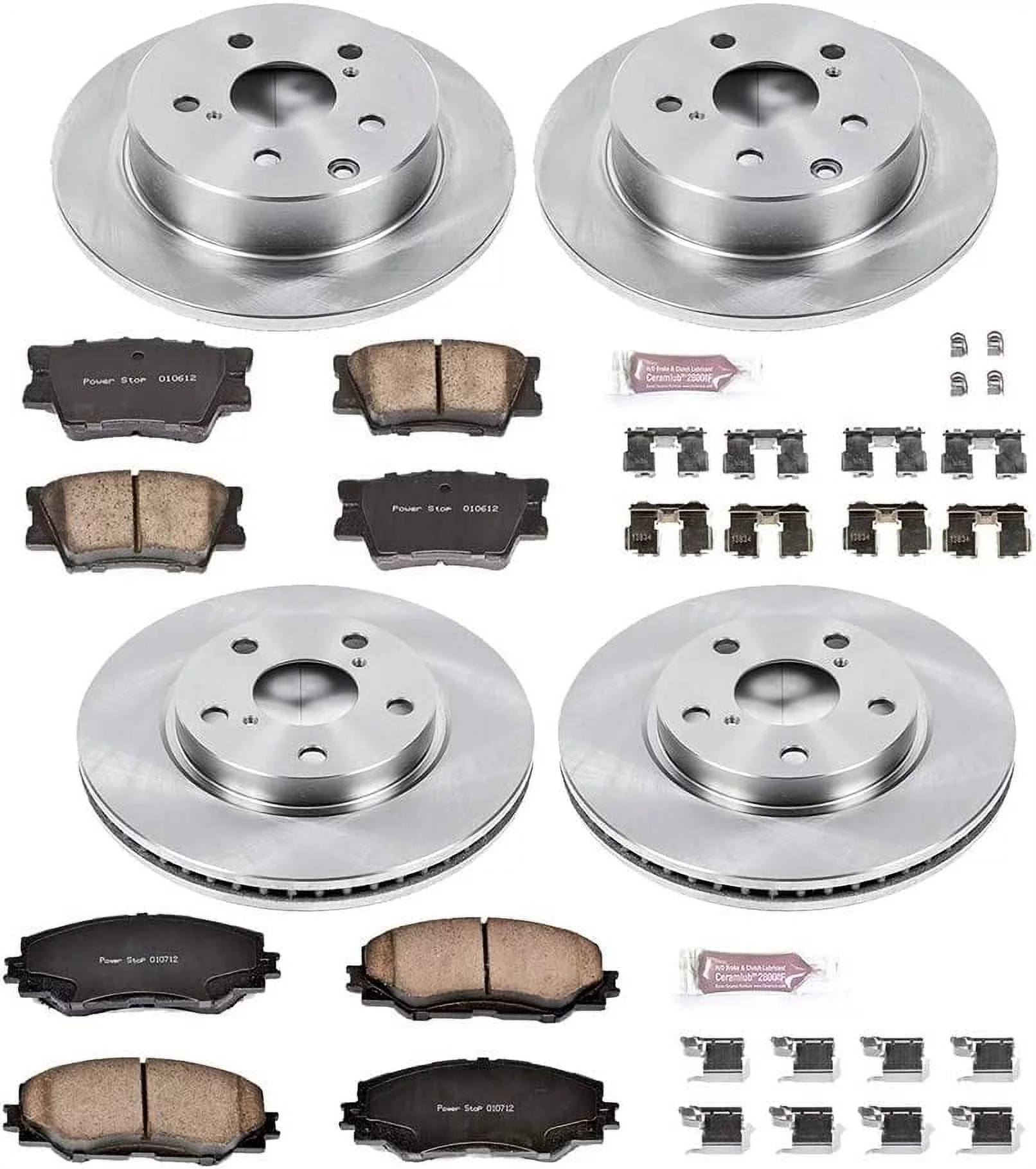 Powerstop KOE4100 PSBKOE4100 FRONT & REAR DAILY DRIVER BRAKE KIT Fits 2018 Toyota RAV4
