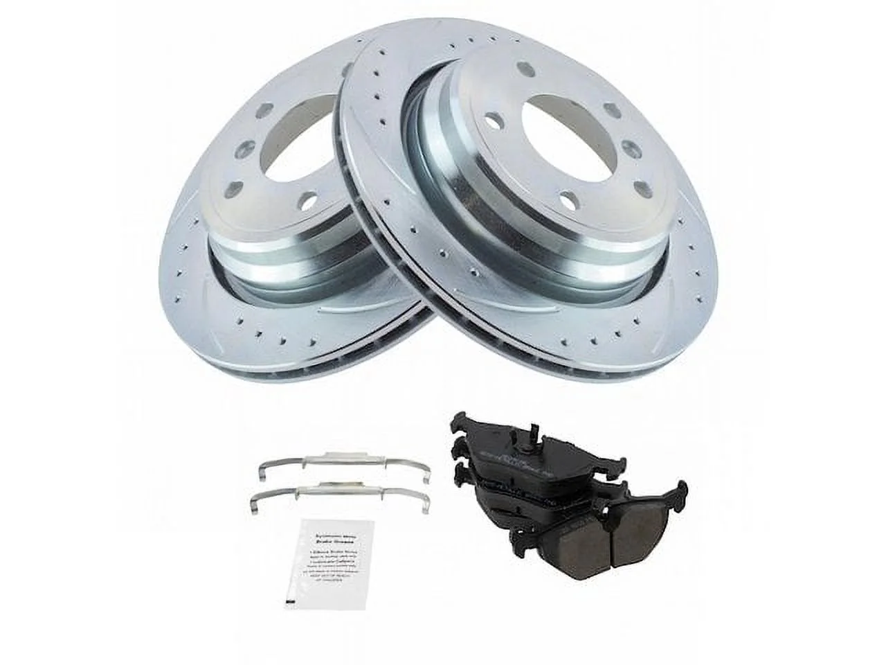 Rear Brake Pad and Rotor Kit - Compatible with 2001 - 2003 BMW 525i 2002