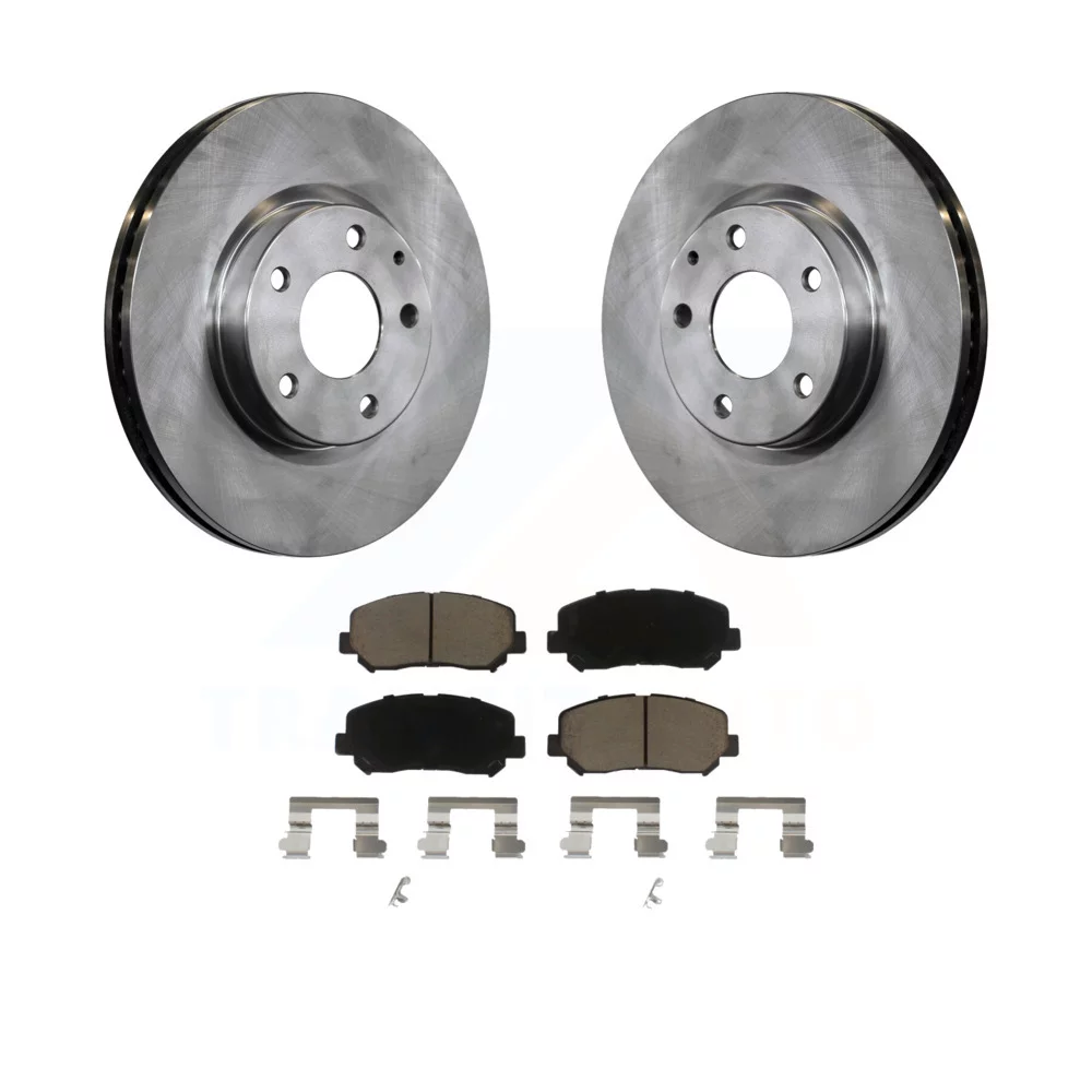 Transit Auto - Front Disc Brake Rotors And Ceramic Pads Kit For 2013-2015 Mazda CX-5 K8C-100369