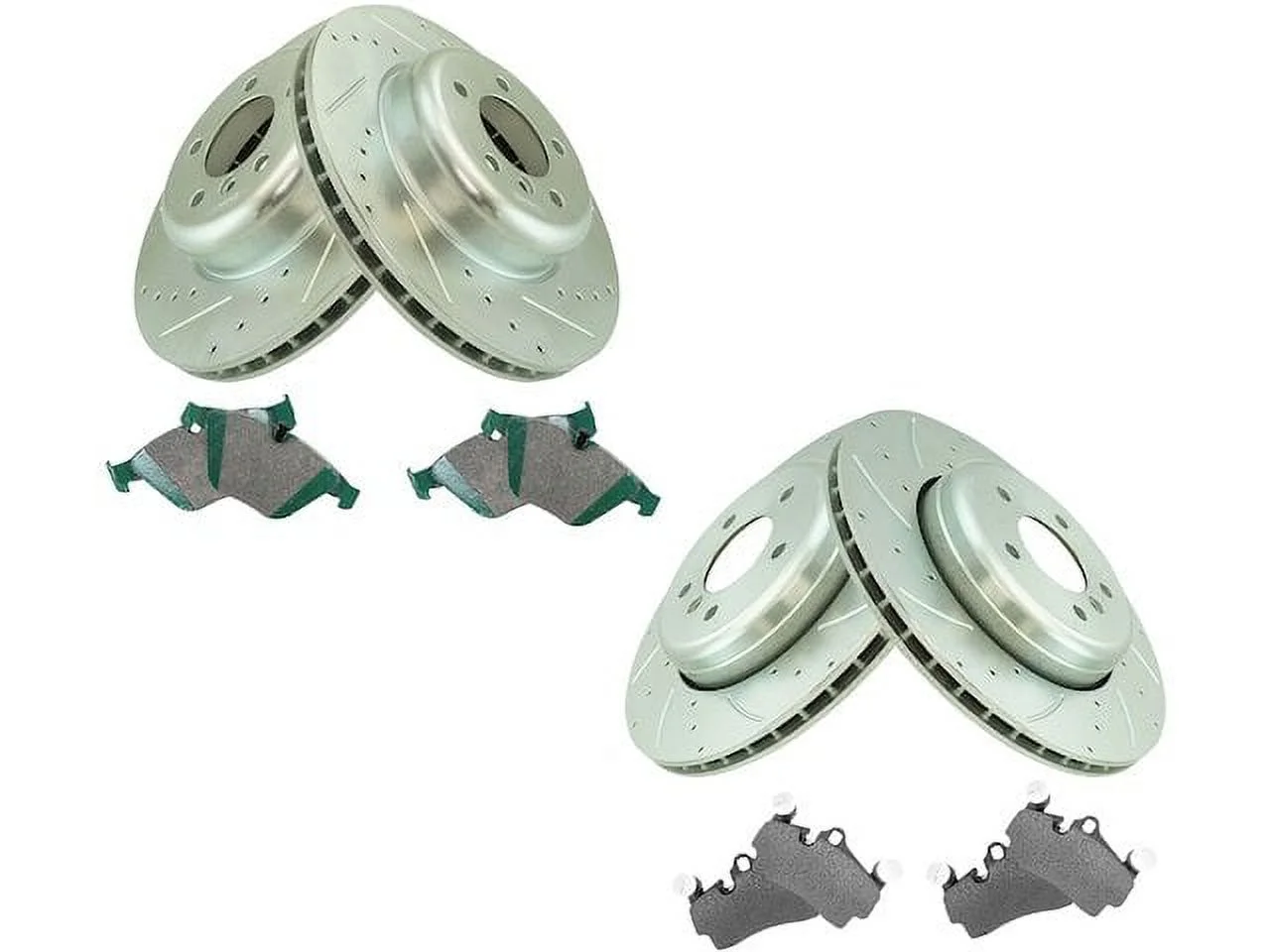 Front and Rear Brake Pad and Rotor Kit - Compatible with 2008 - 2010 BMW 535i 2009