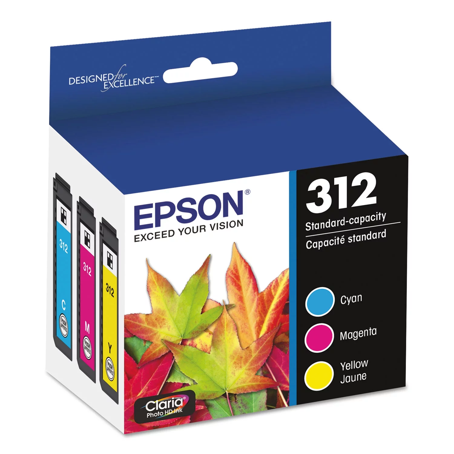 Epson Claria Photo HD T312 Original Ink Cartridge 3-Pack - Cyan, Magenta, Yellow
