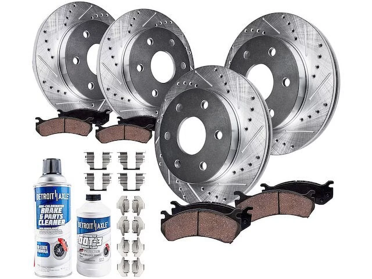 Front and Rear Brake Pad and Rotor Kit - Compatible with 2007 - 2014 Nissan Armada 2008 2009 2010 2011 2012 2013