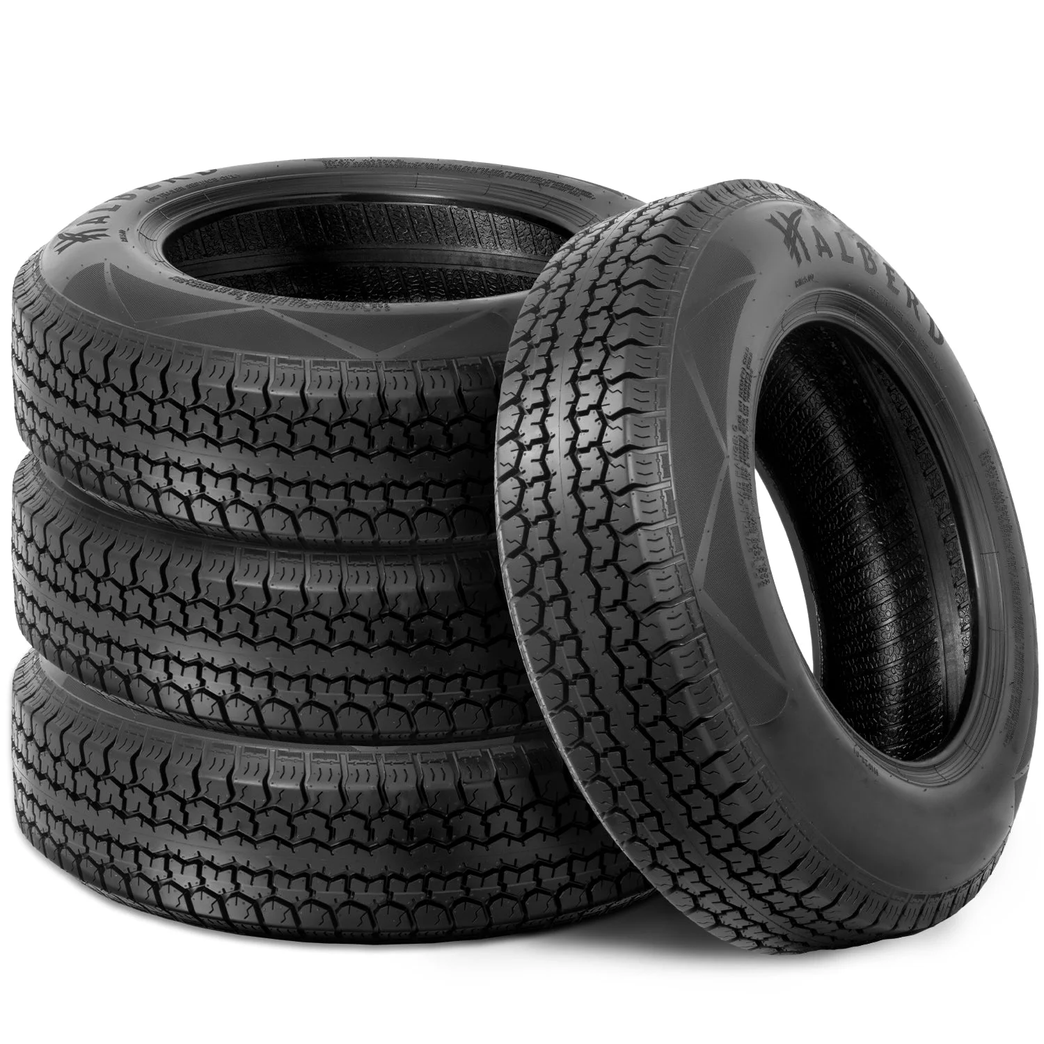 Set Of 4 HALBERD 8Ply ST225/75D15 Trailer Tires 225 75 15 Load Range D Fuel-saving Replacement Tire