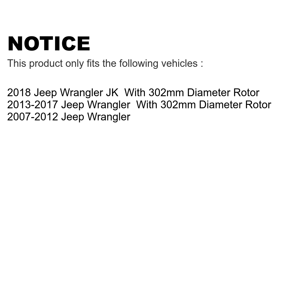 Transit Auto - Front Rear Ceramic Pads And Coated Disc Brake Rotors Kit For Jeep Wrangler JK KGA-102988