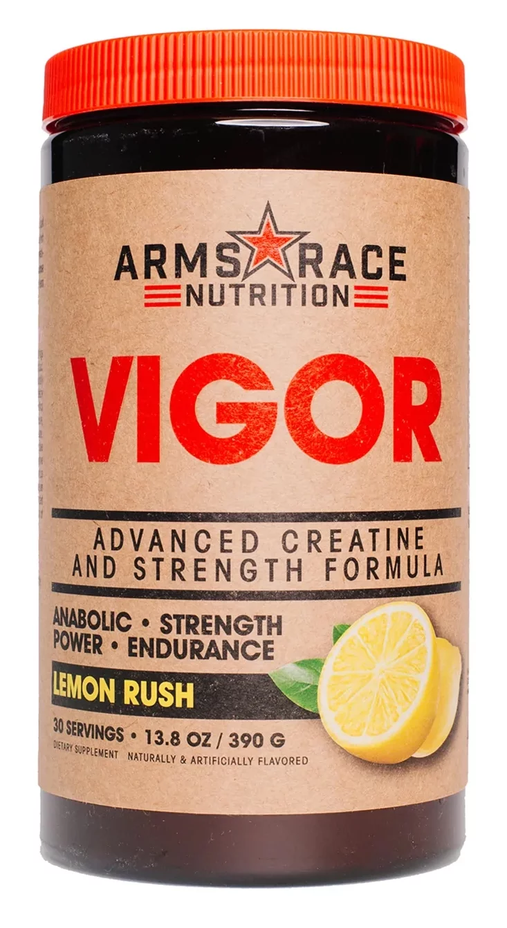 Arms Race Nutrition VIGOR - Advanced Creatine and Strength Formula, 30 Servings (Lemon Rush)