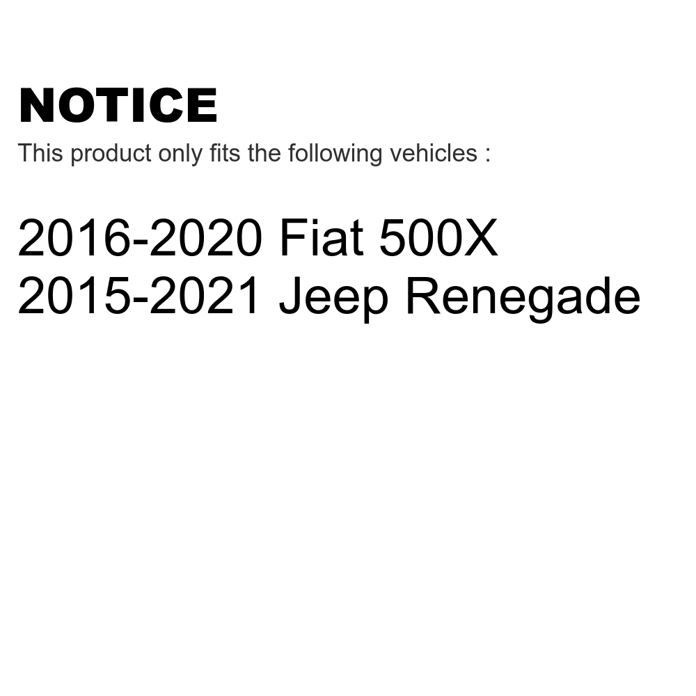 Transit Auto - Front Rear Disc Brake Rotors And Ceramic Pads Kit For Jeep Renegade Fiat 500X K8T-102859