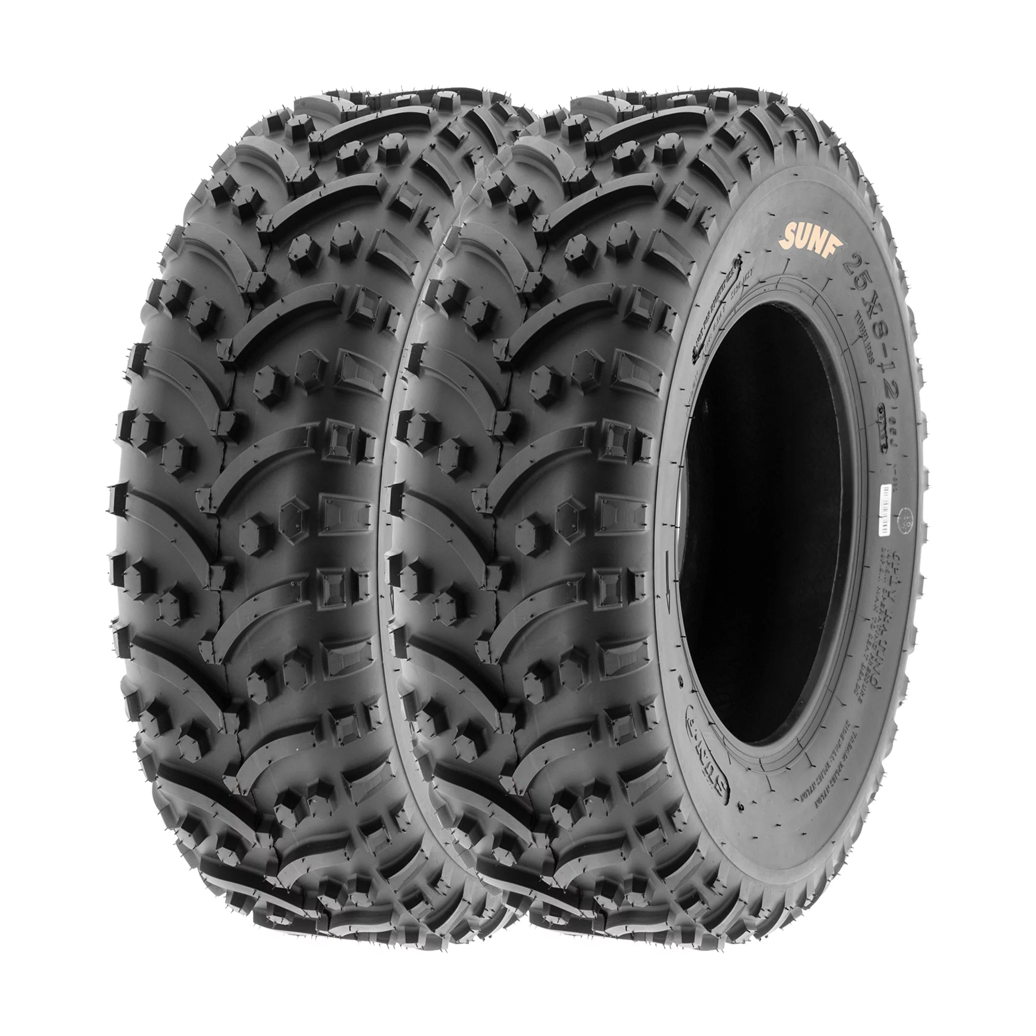 SunF Full set of sport ATV UTV Tires 25x8-12 6 PR 2pcs 25x10-12 6 PR 2pcs A032