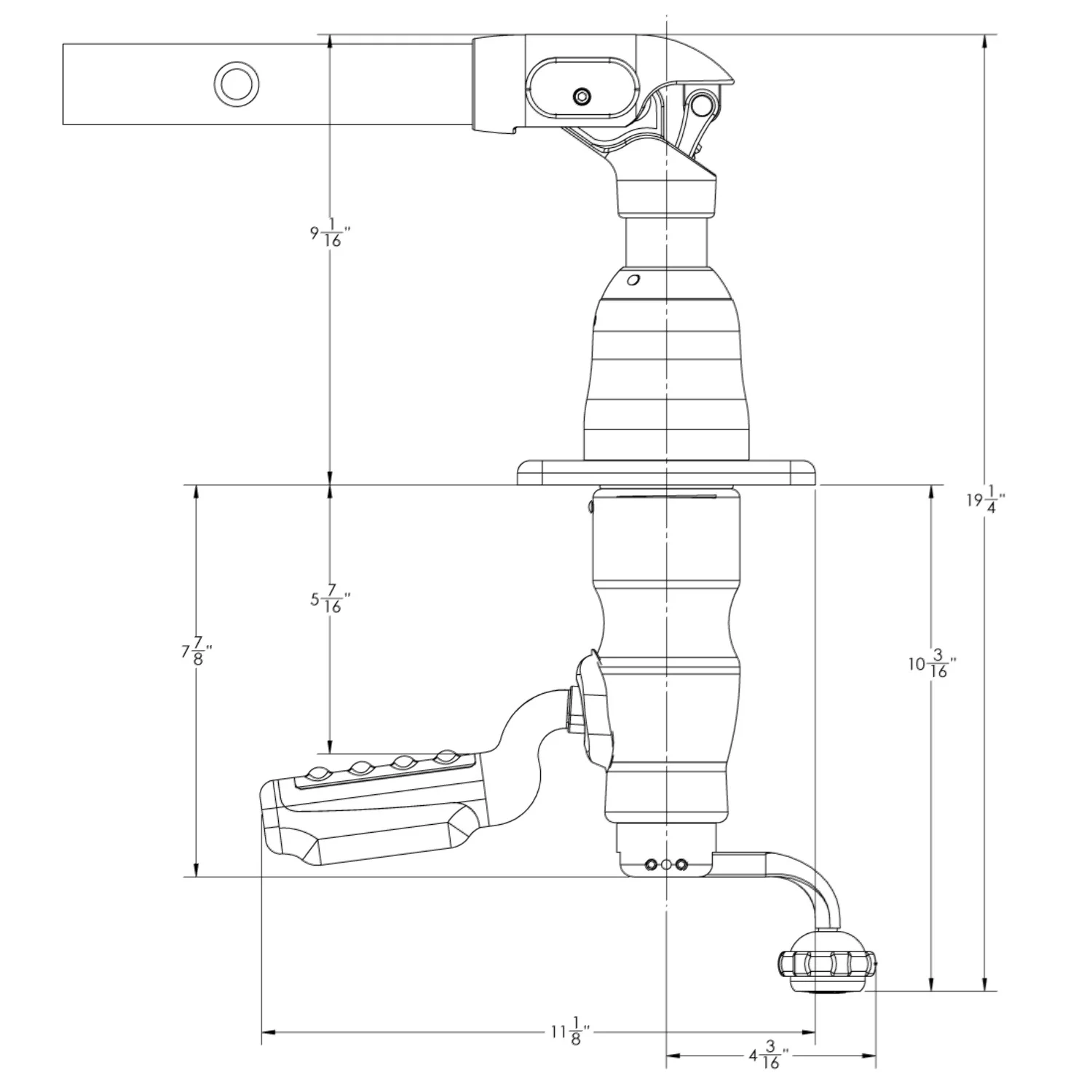 Taco Marine GS-380-LE Taco Gs-380-le Grand Slam Outrigger Mounts - Gs-390 Body W/gs-380 Arm