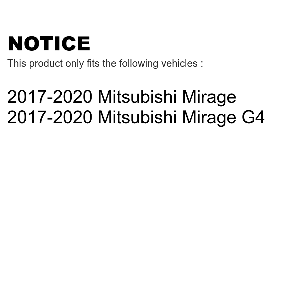 Transit Auto - Front Disc Brake Rotors And Ceramic Pads Kit For 2017-2022 Mitsubishi Mirage G4 K8T-103065