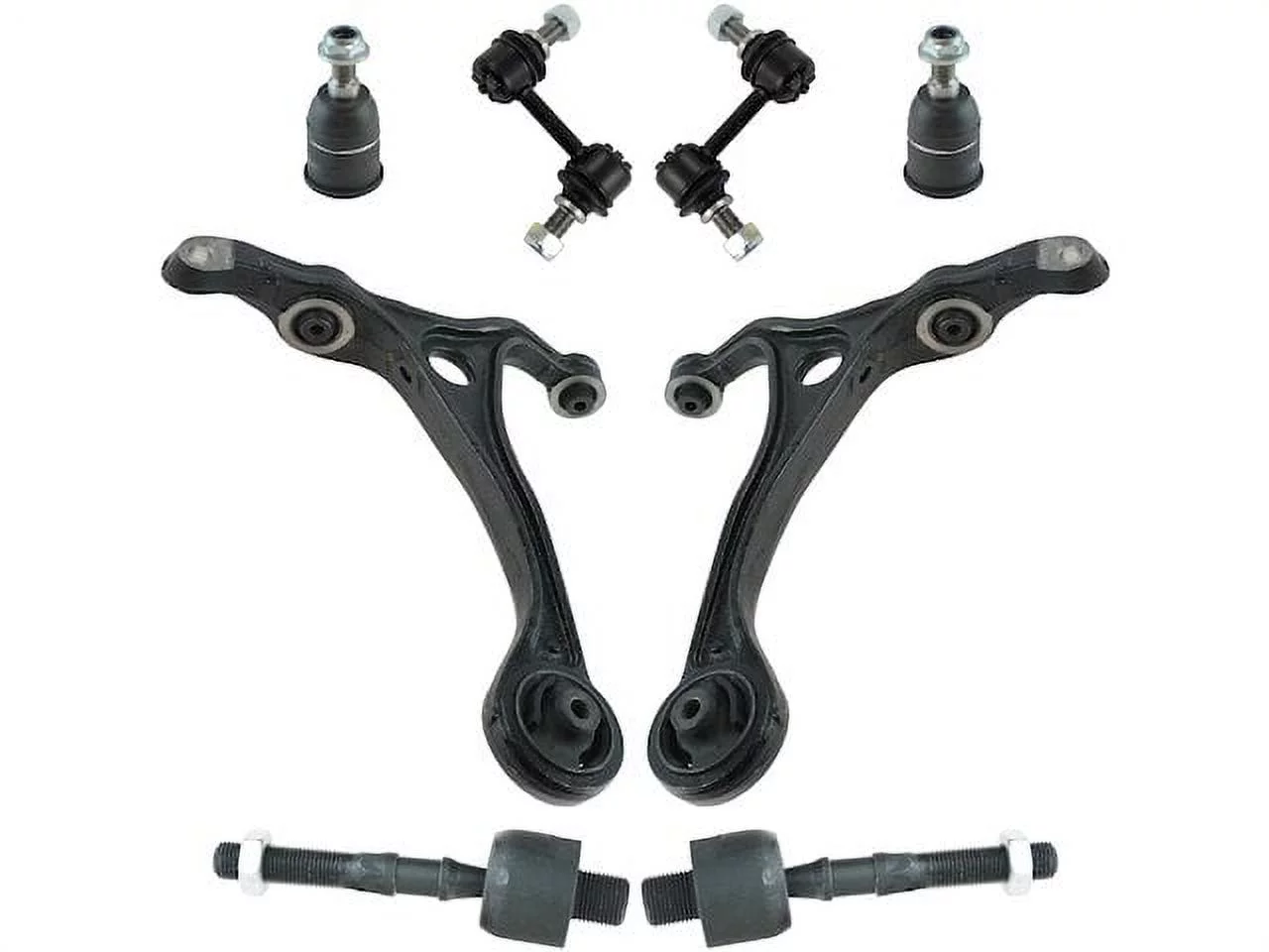 Front Control Arm Ball Joint Tie Rod End Kit 10 Piece - Compatible with 2007 - 2008 Acura TL