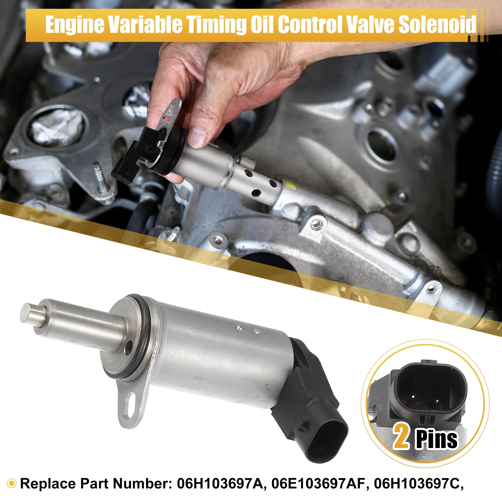 06H103697A 06E103697AF Oil Control Variable Valve Timing VVT Solenoid for AUDI A5 B8 2.0TFSI 2007-2017