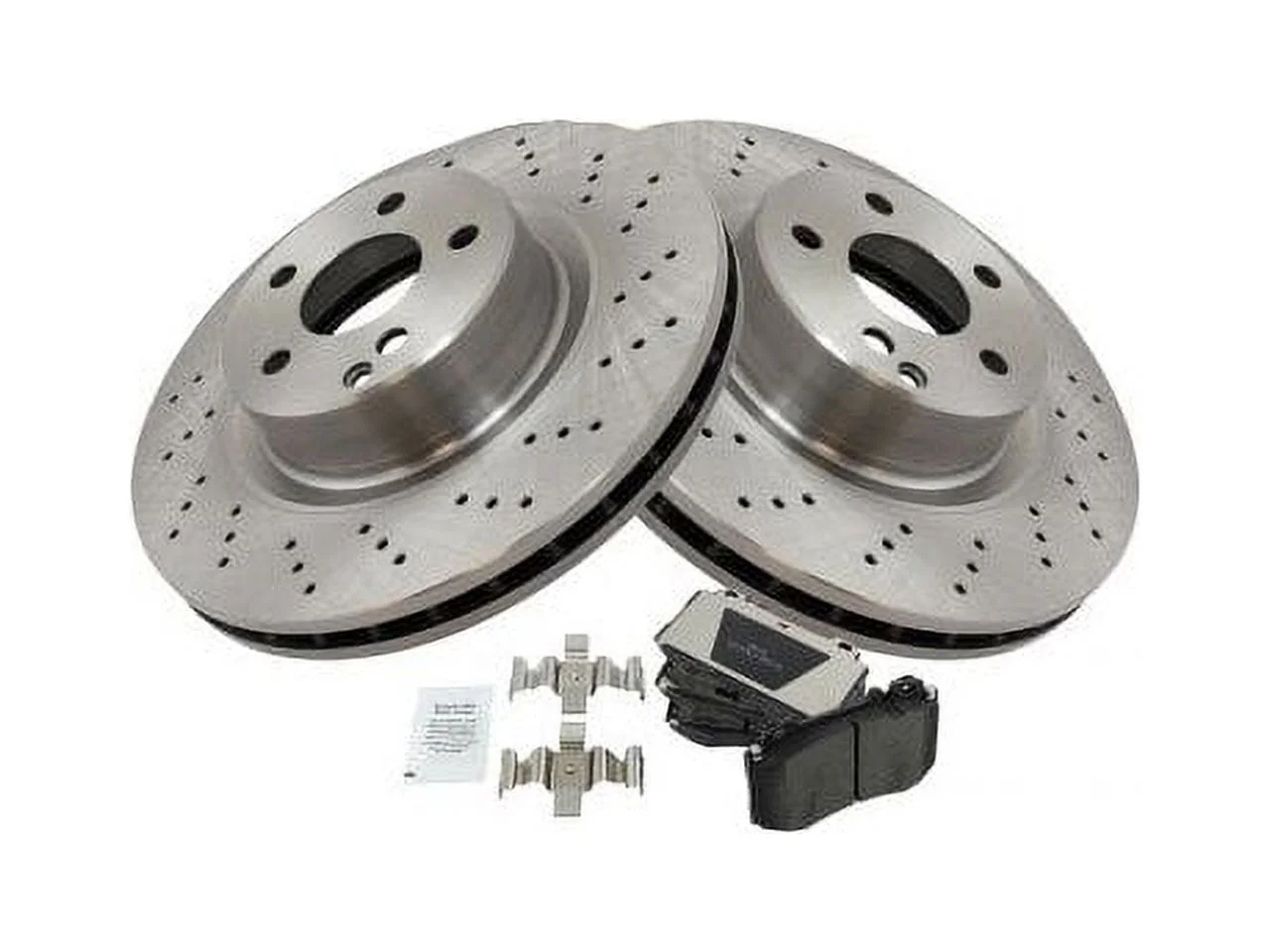 Front Brake Pad and Rotor Kit - Compatible with 2000 - 2002 Mercedes-Benz CL500 2001