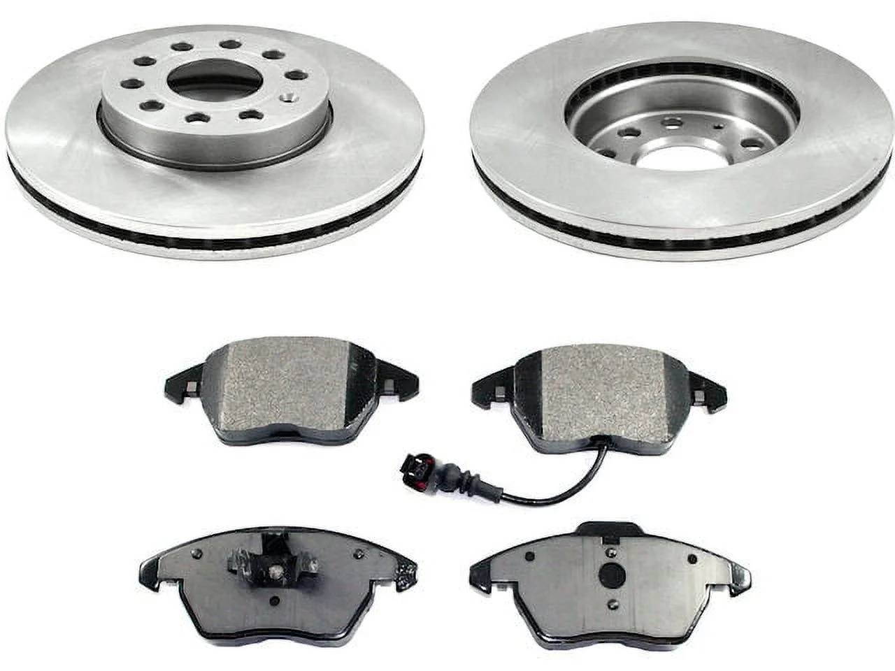 Front Brake Pad and Rotor Kit - Compatible with 2006 - 2009 Volkswagen Rabbit 2007 2008