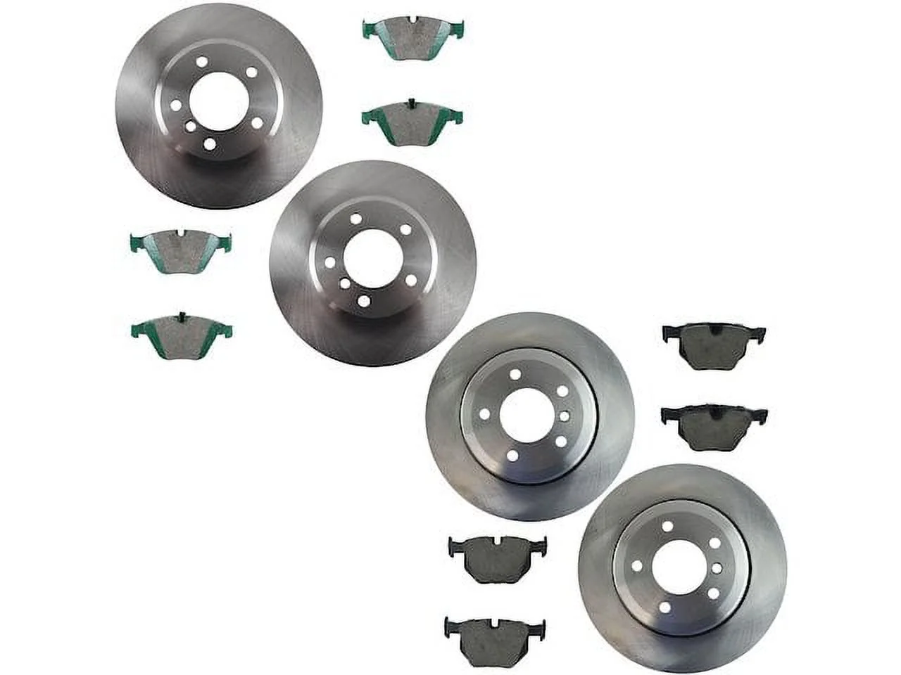 Front and Rear Brake Pad and Rotor Kit - Compatible with 2008 - 2010 BMW 528i 2009