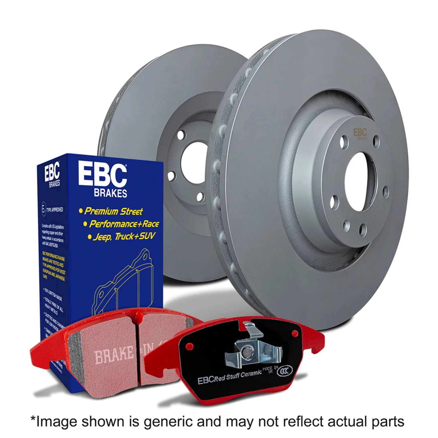 Ebc Brakes S12kf1113 S12 Kits Redstuff And Rk Rotors Fits 02 07 Fits/For Fits select: 2001-2007 SUBARU IMPREZA