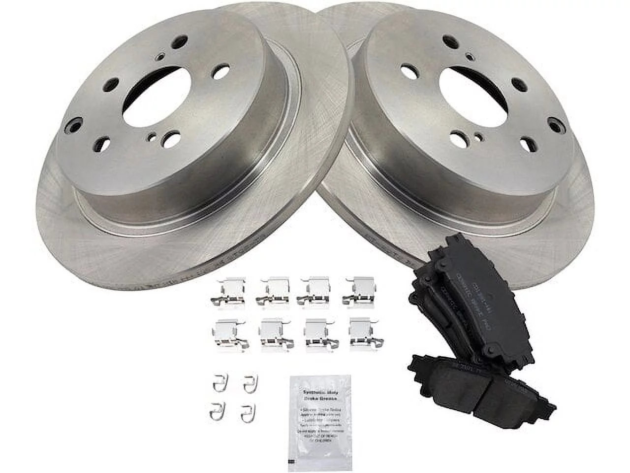 Rear Brake Pad and Rotor Kit - Compatible with 2012 - 2017 Toyota Prius V 2013 2014 2015 2016